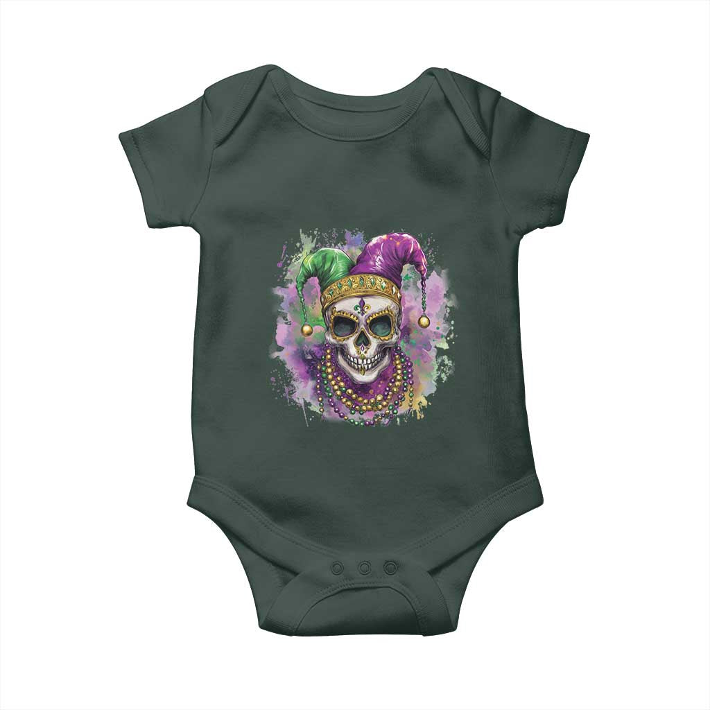 Skeleton Jester Louisiana Mardi Gras Baby Onesie