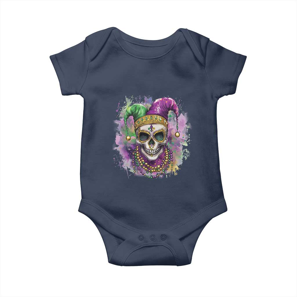 Skeleton Jester Louisiana Mardi Gras Baby Onesie