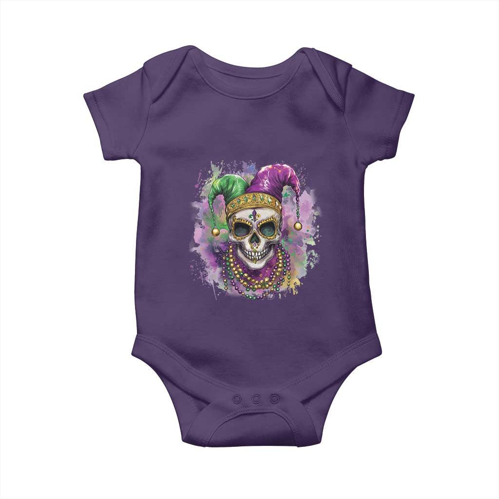 Skeleton Jester Louisiana Mardi Gras Baby Onesie