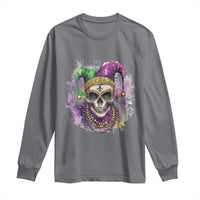 Skeleton Jester Louisiana Mardi Gras Long Sleeve Shirt