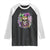 Skeleton Jester Louisiana Mardi Gras Raglan Shirt