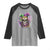 Skeleton Jester Louisiana Mardi Gras Raglan Shirt