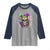 Skeleton Jester Louisiana Mardi Gras Raglan Shirt
