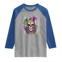Skeleton Jester Louisiana Mardi Gras Raglan Shirt