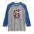 Skeleton Jester Louisiana Mardi Gras Raglan Shirt