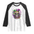 Skeleton Jester Louisiana Mardi Gras Raglan Shirt