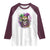 Skeleton Jester Louisiana Mardi Gras Raglan Shirt