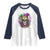 Skeleton Jester Louisiana Mardi Gras Raglan Shirt