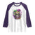 Skeleton Jester Louisiana Mardi Gras Raglan Shirt