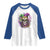 Skeleton Jester Louisiana Mardi Gras Raglan Shirt