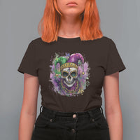 Skeleton Jester Louisiana Mardi Gras T Shirt For Women