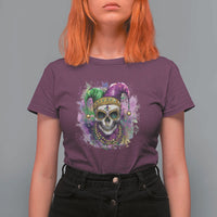 Skeleton Jester Louisiana Mardi Gras T Shirt For Women