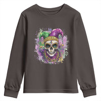 Skeleton Jester Louisiana Mardi Gras Youth Sweatshirt