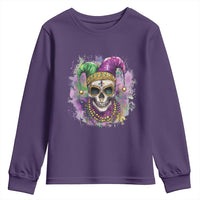 Skeleton Jester Louisiana Mardi Gras Youth Sweatshirt