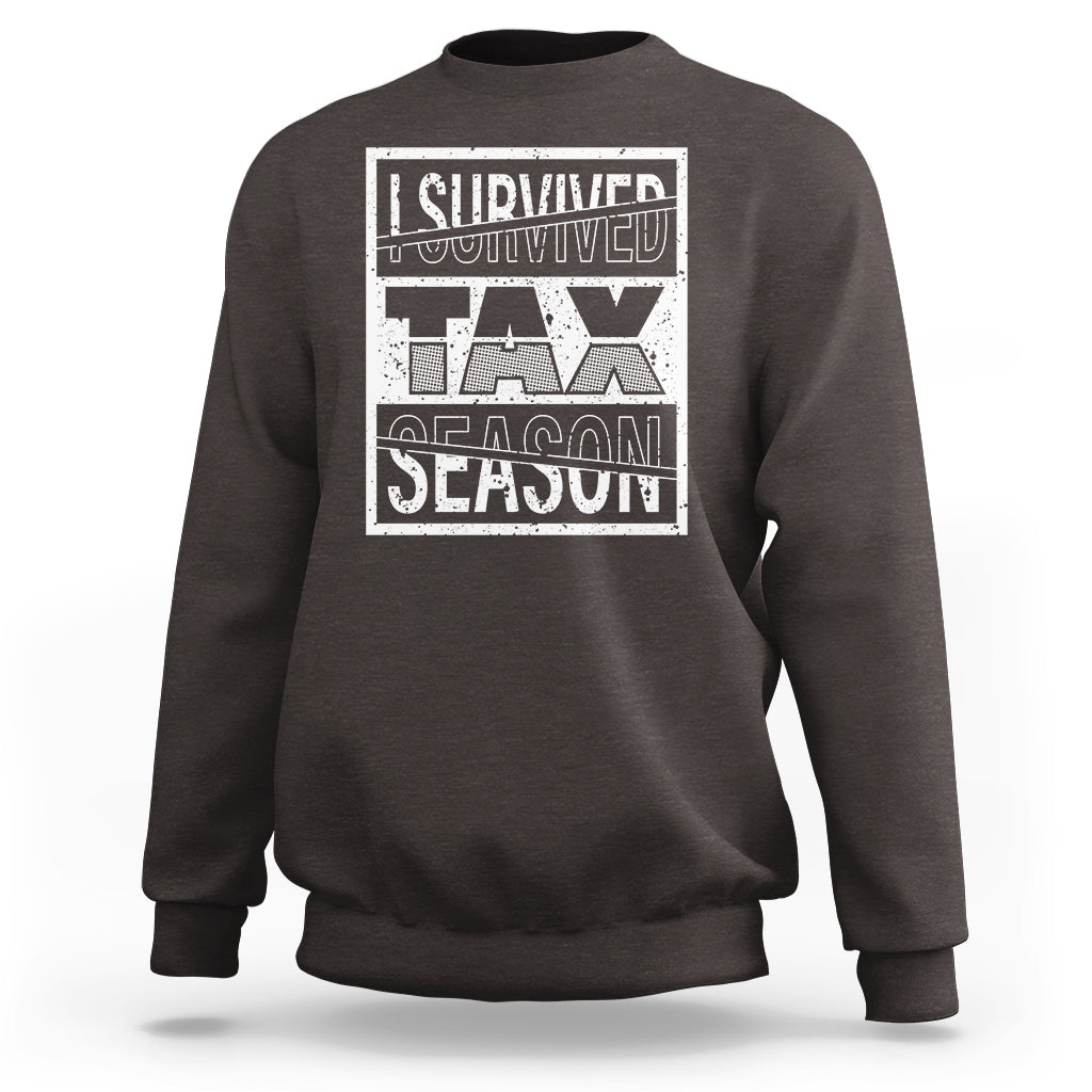 Funny Accountant Sweatshirt I Survived Tax Season - Wonder Print Shop