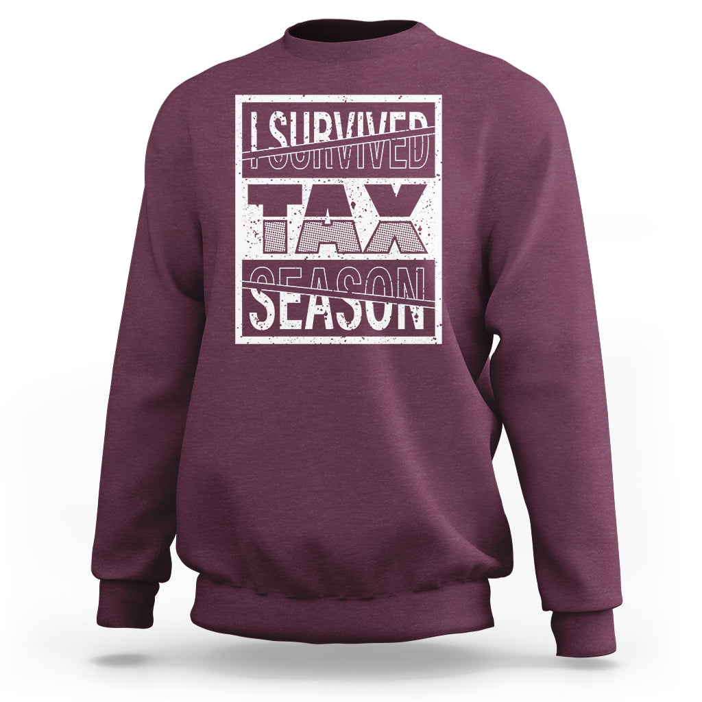 Funny Accountant Sweatshirt I Survived Tax Season - Wonder Print Shop