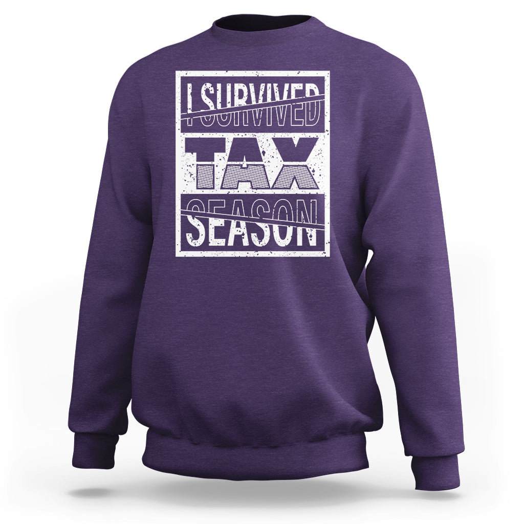 Funny Accountant Sweatshirt I Survived Tax Season - Wonder Print Shop