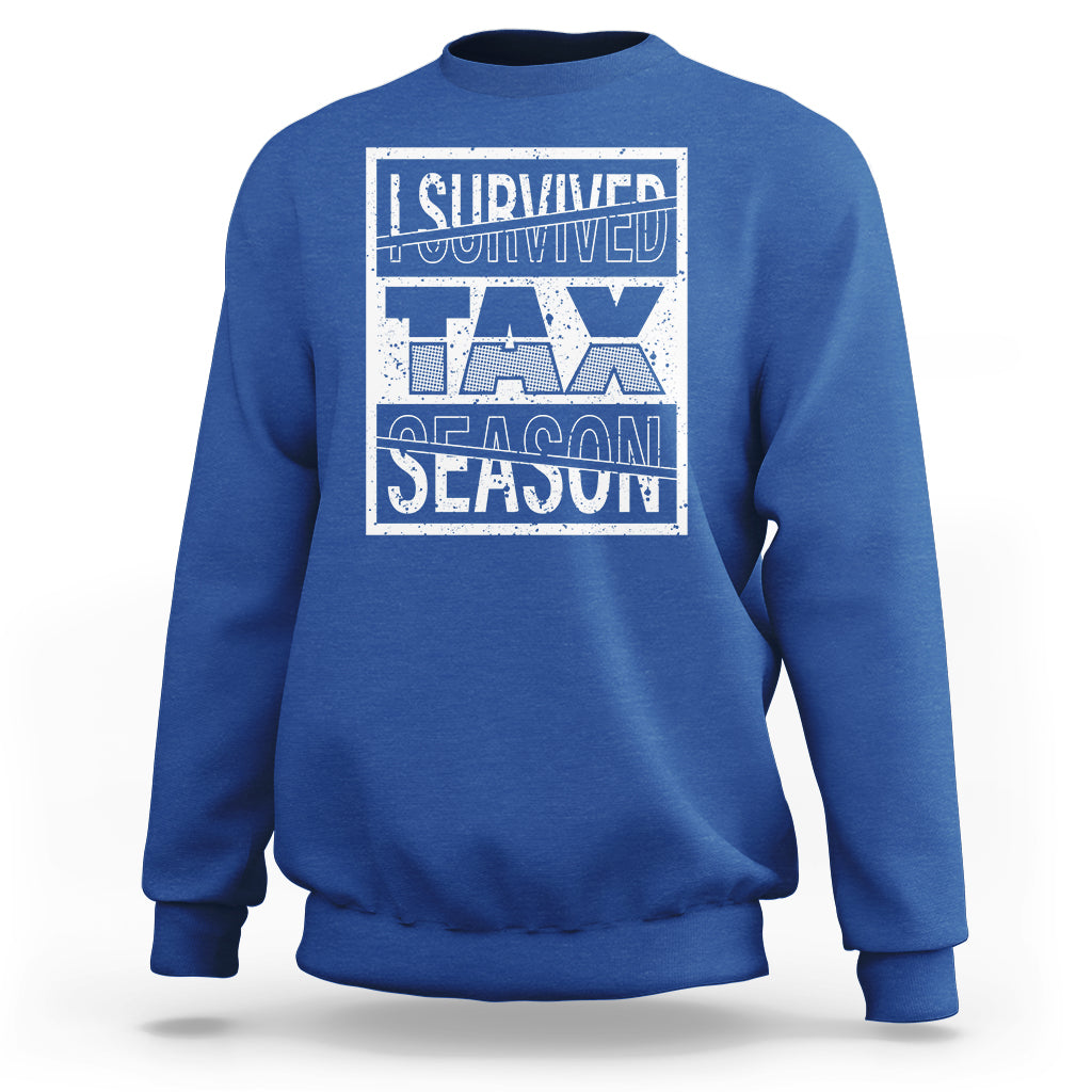 Funny Accountant Sweatshirt I Survived Tax Season - Wonder Print Shop
