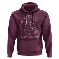 Funny Accountant Clock Hoodie I'll Sleep After Tax Season - Wonder Print Shop