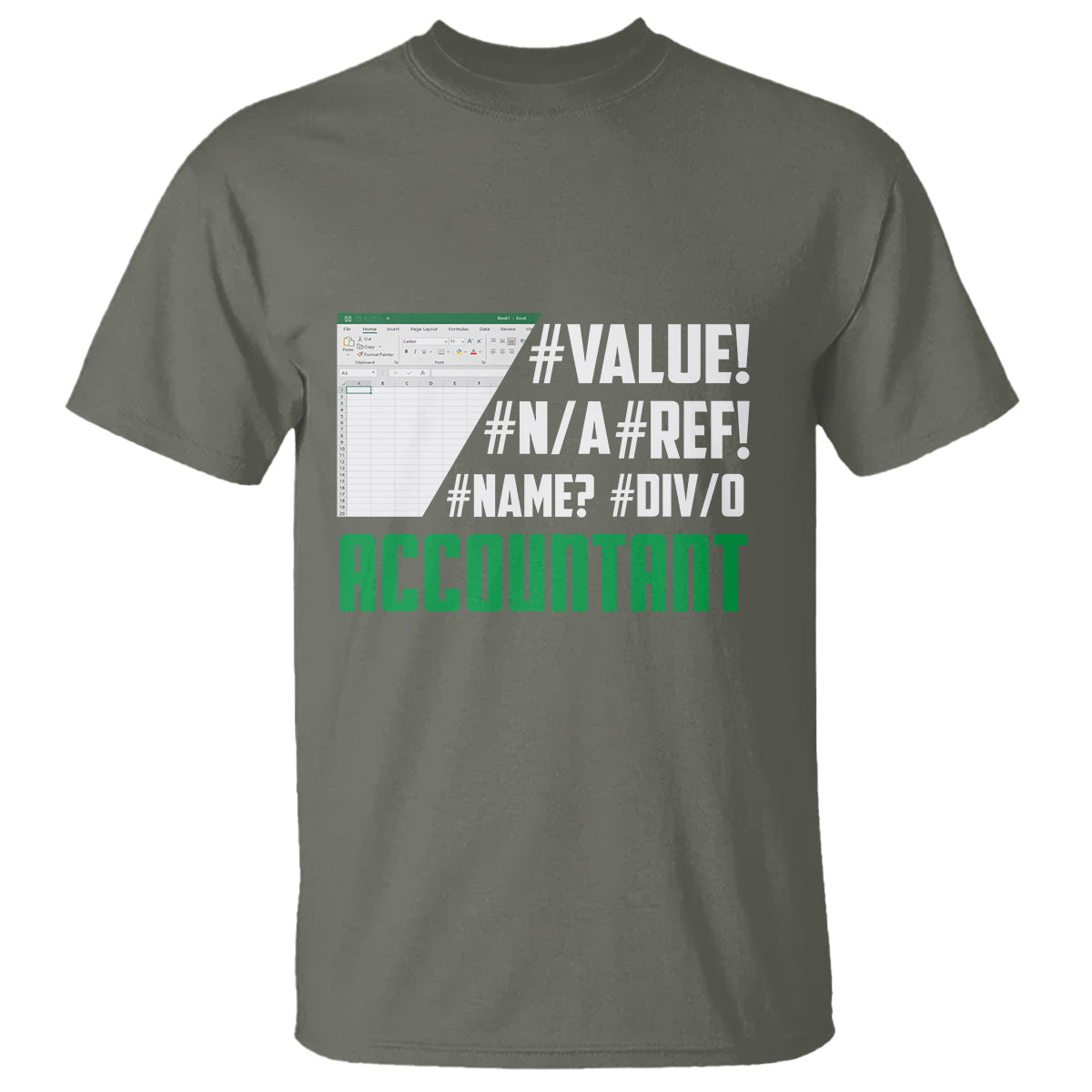 Funny Accountant Errors In Excel T Shirt - Wonder Print Shop