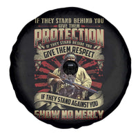 Native American Warrior Spare Tire Cover If They Stand Against You Show No Mercy