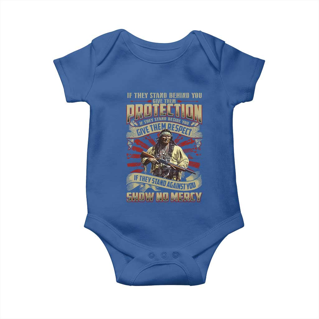 Native American Warrior Baby Onesie If They Stand Against You Show No Mercy