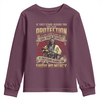 Native American Warrior Youth Sweatshirt If They Stand Against You Show No Mercy