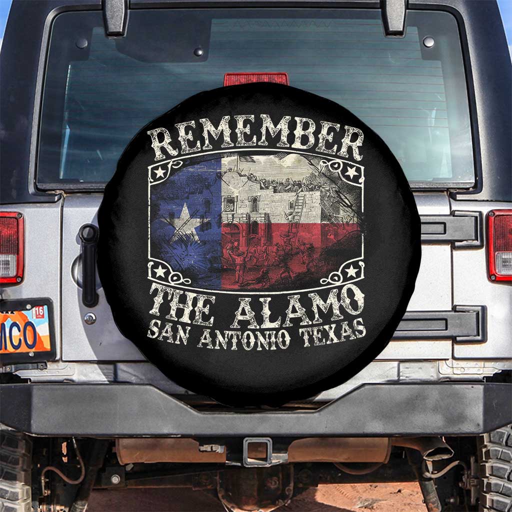 Texas Remember The Alamo Spare Tire Cover San Antonio Alamo War Texan Flag History Lover