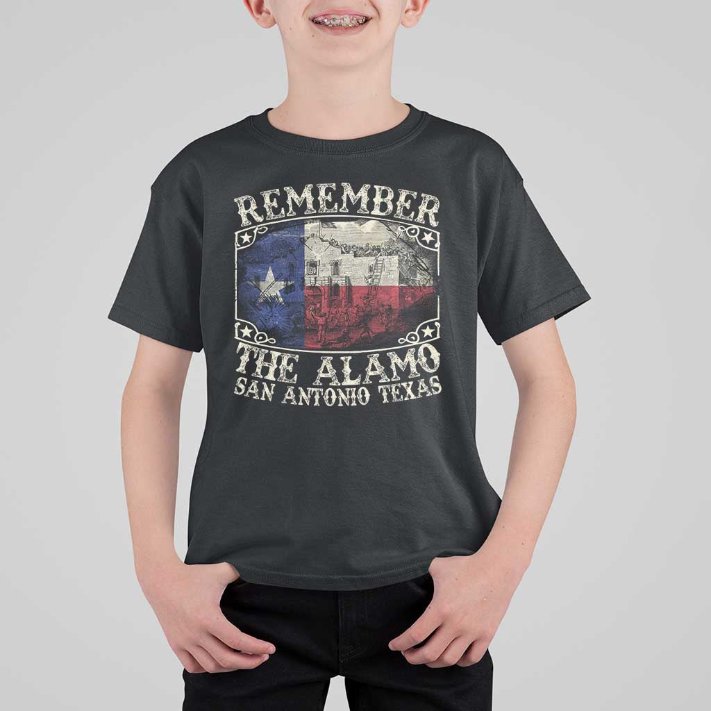 Texas Remember The Alamo T Shirt For Kid San Antonio Alamo War Texan Flag History Lover