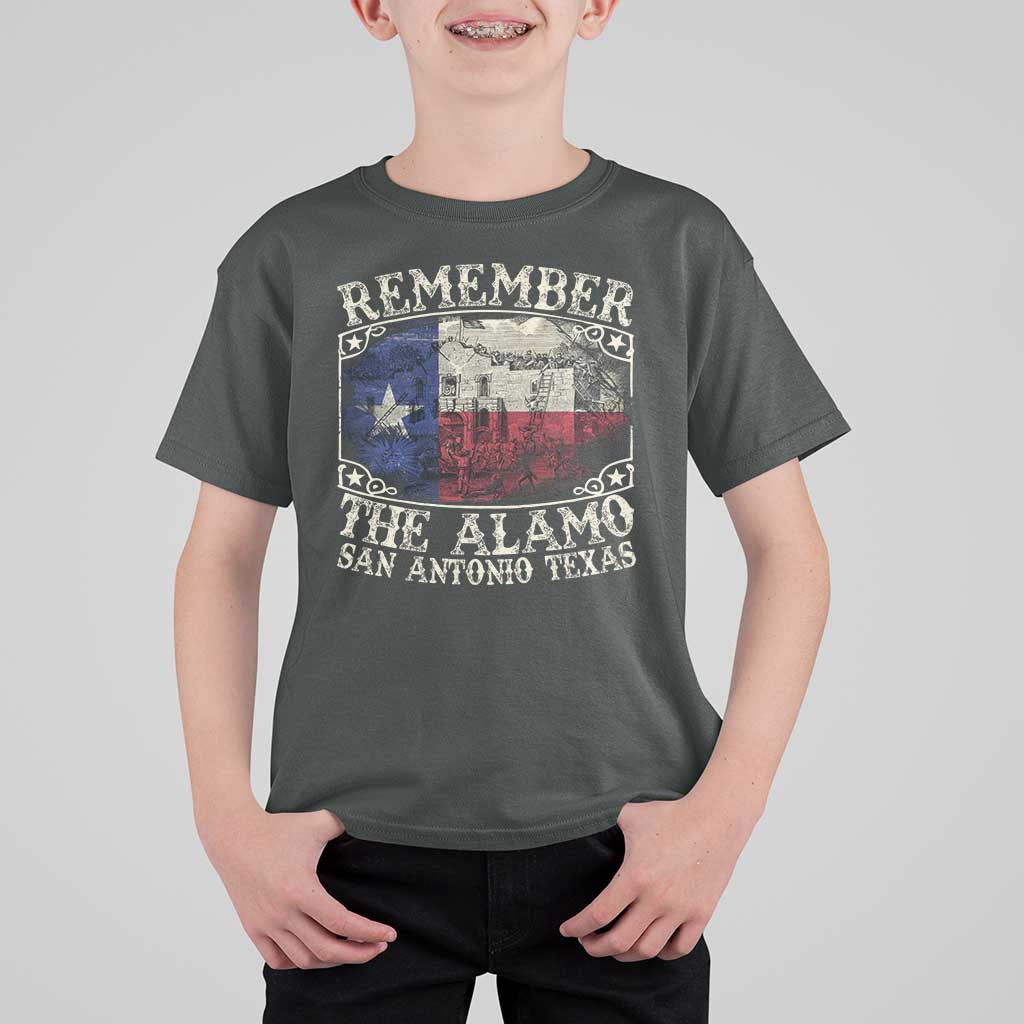 Texas Remember The Alamo T Shirt For Kid San Antonio Alamo War Texan Flag History Lover