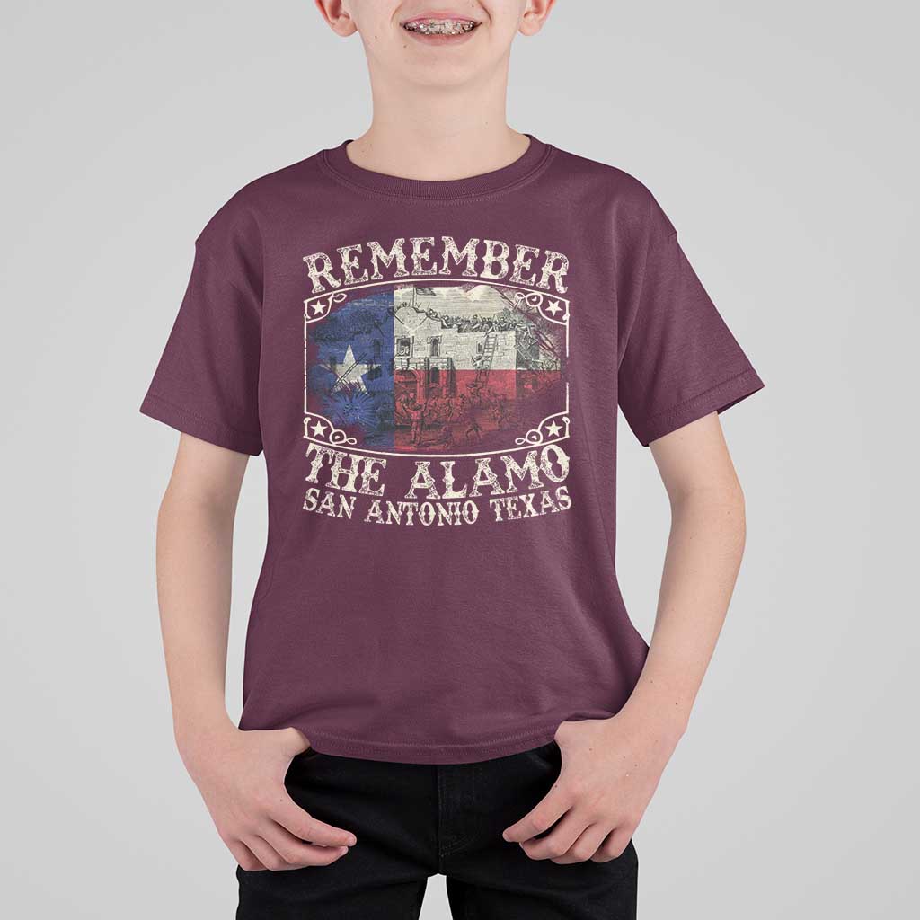 Texas Remember The Alamo T Shirt For Kid San Antonio Alamo War Texan Flag History Lover
