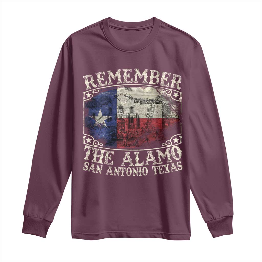 Texas Remember The Alamo Long Sleeve Shirt San Antonio Alamo War Texan Flag History Lover