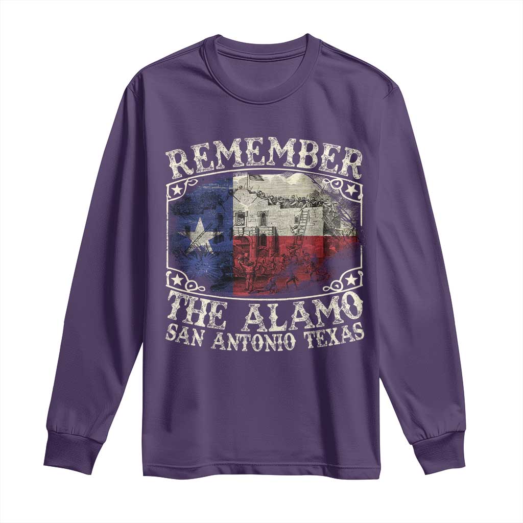 Texas Remember The Alamo Long Sleeve Shirt San Antonio Alamo War Texan Flag History Lover