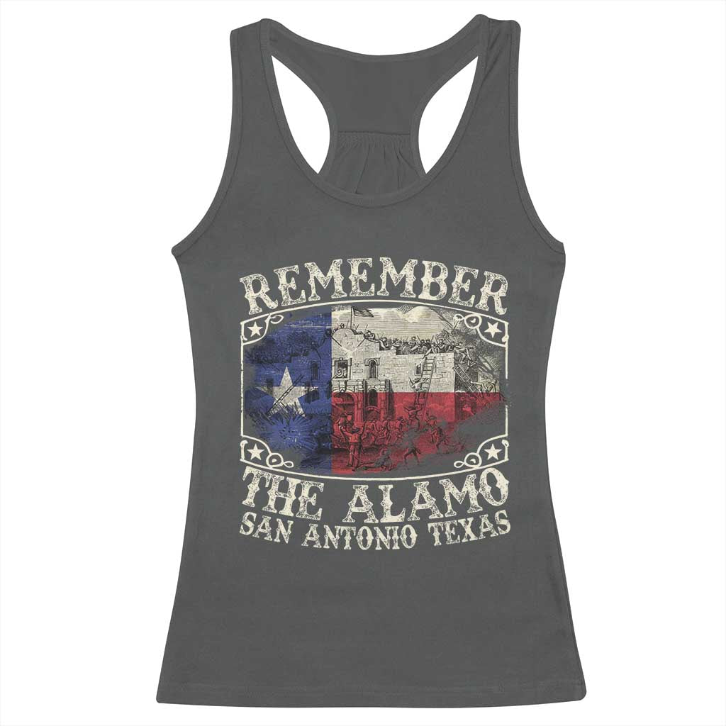 Texas Remember The Alamo Racerback Tank Top San Antonio Alamo War Texan Flag History Lover