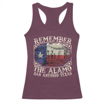 Texas Remember The Alamo Racerback Tank Top San Antonio Alamo War Texan Flag History Lover