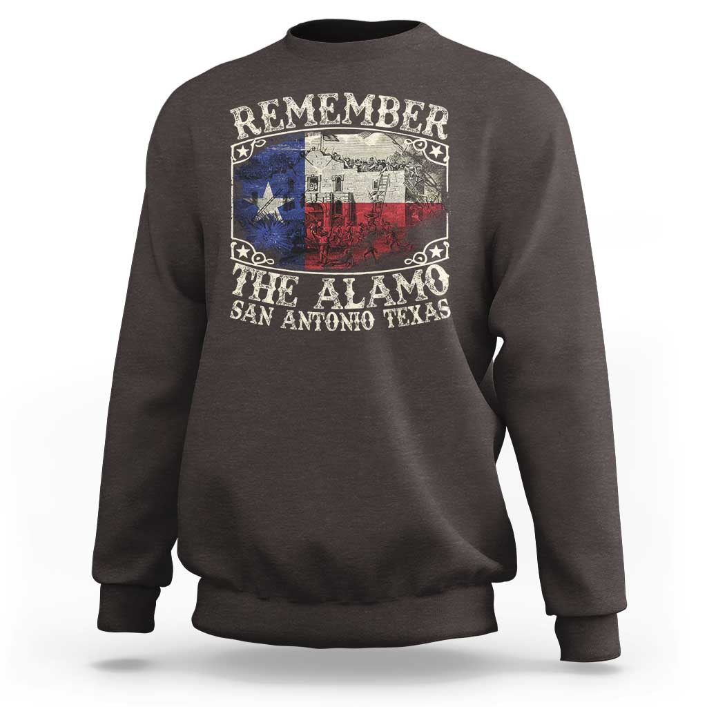 Texas Remember The Alamo Sweatshirt San Antonio Alamo War Texan Flag History Lover