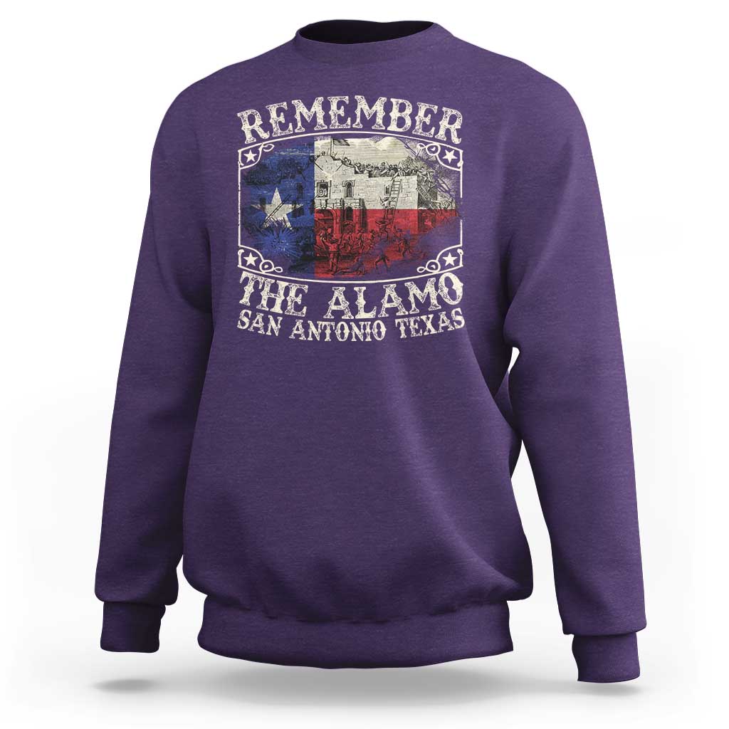 Texas Remember The Alamo Sweatshirt San Antonio Alamo War Texan Flag History Lover