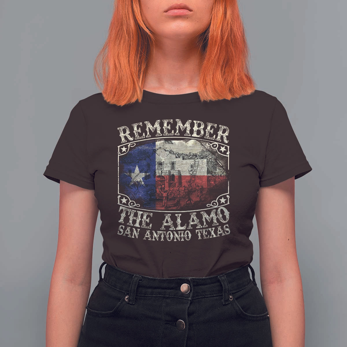 Texas Remember The Alamo T Shirt For Women San Antonio Alamo War Texan Flag History Lover