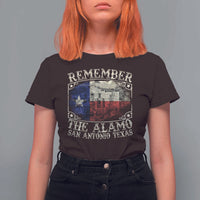 Texas Remember The Alamo T Shirt For Women San Antonio Alamo War Texan Flag History Lover