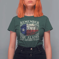Texas Remember The Alamo T Shirt For Women San Antonio Alamo War Texan Flag History Lover