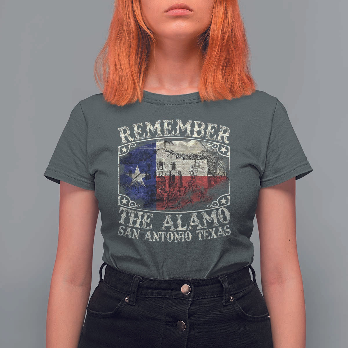 Texas Remember The Alamo T Shirt For Women San Antonio Alamo War Texan Flag History Lover