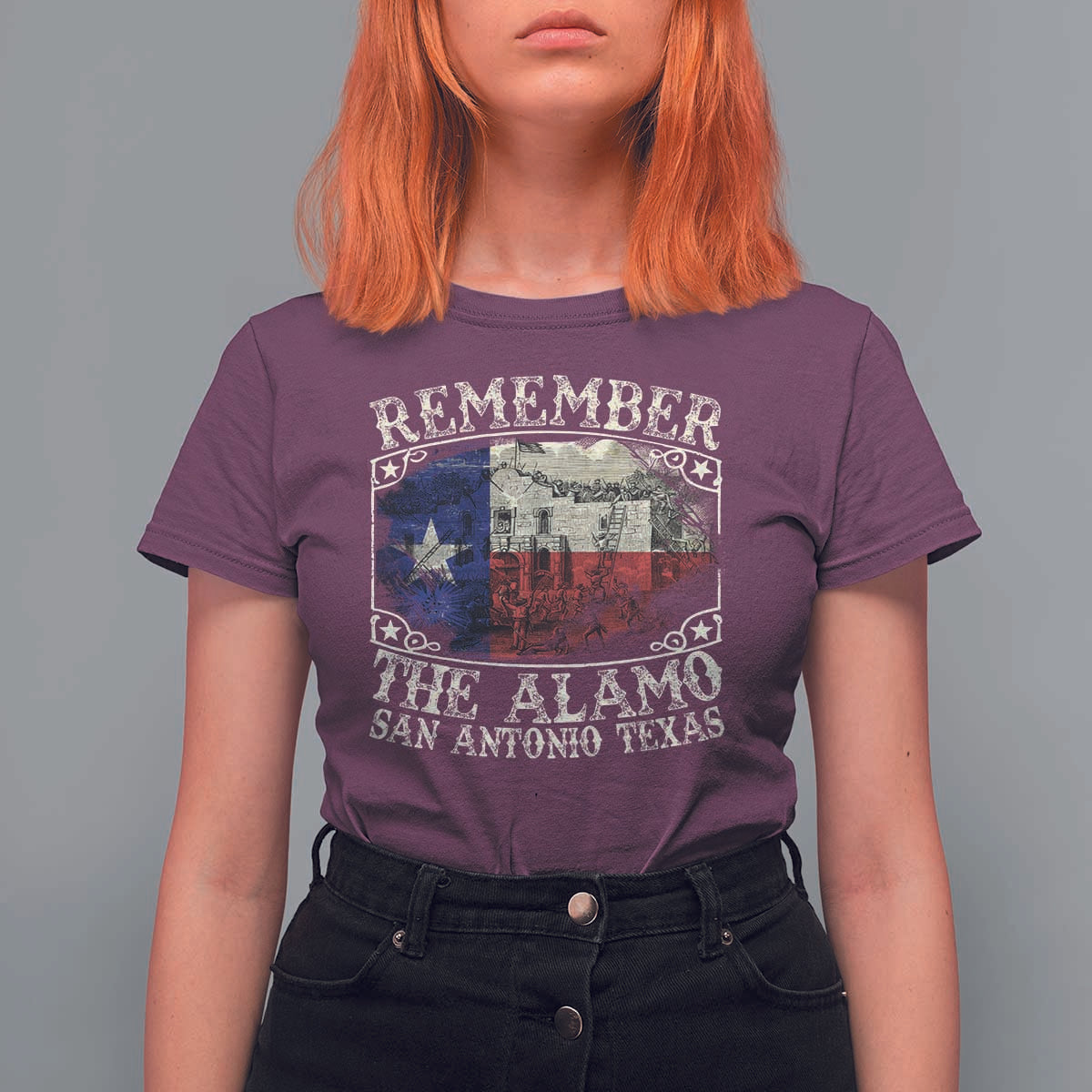 Texas Remember The Alamo T Shirt For Women San Antonio Alamo War Texan Flag History Lover