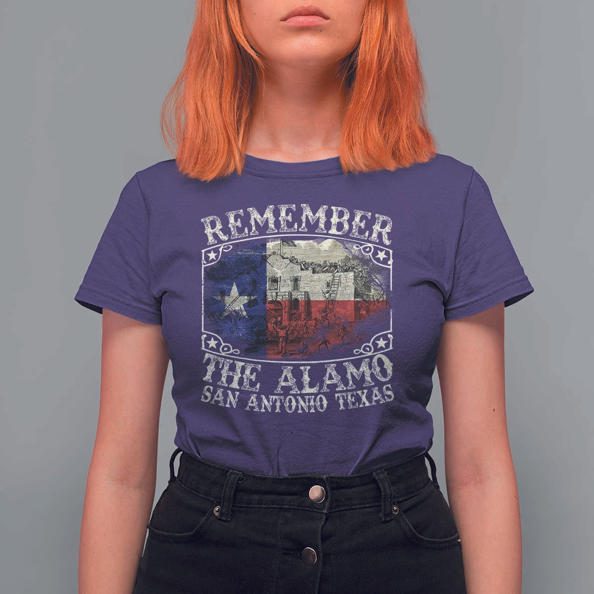 Texas Remember The Alamo T Shirt For Women San Antonio Alamo War Texan Flag History Lover