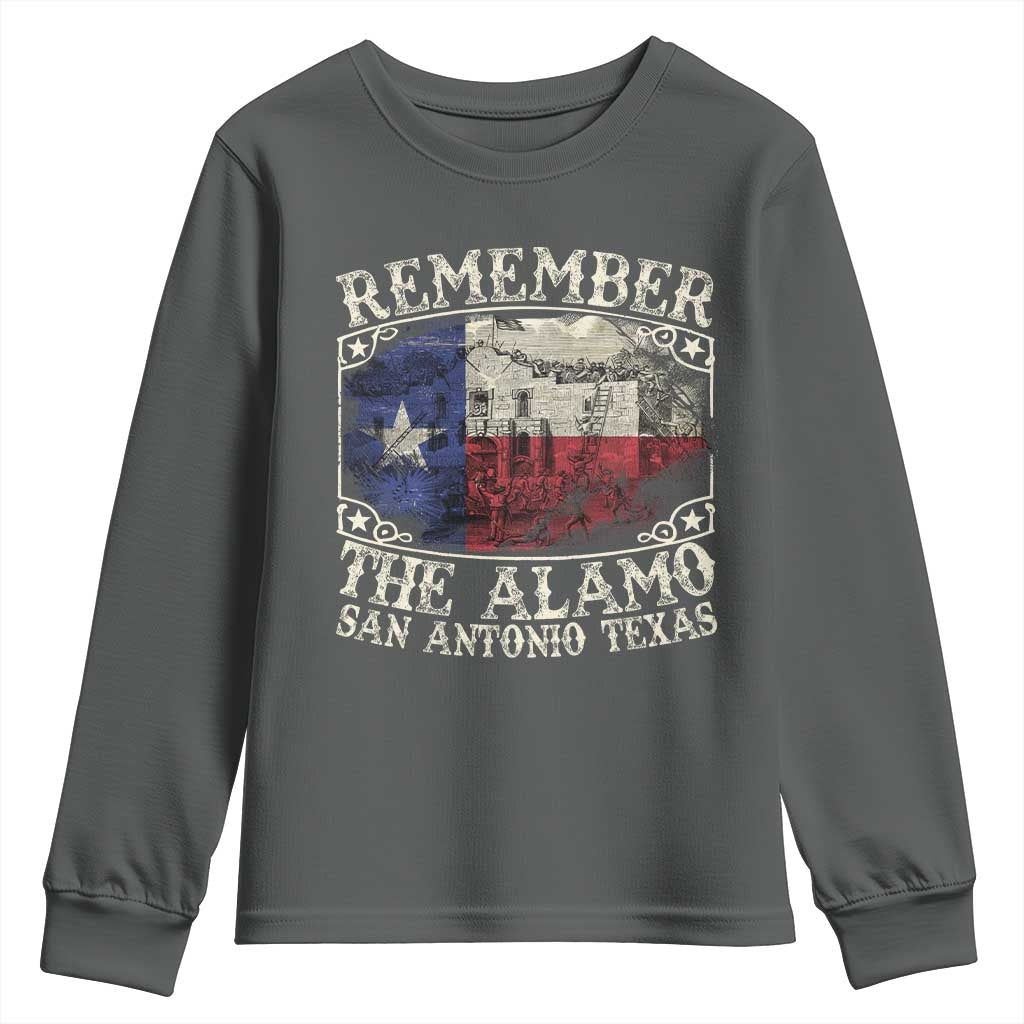 Texas Remember The Alamo Youth Sweatshirt San Antonio Alamo War Texan Flag History Lover