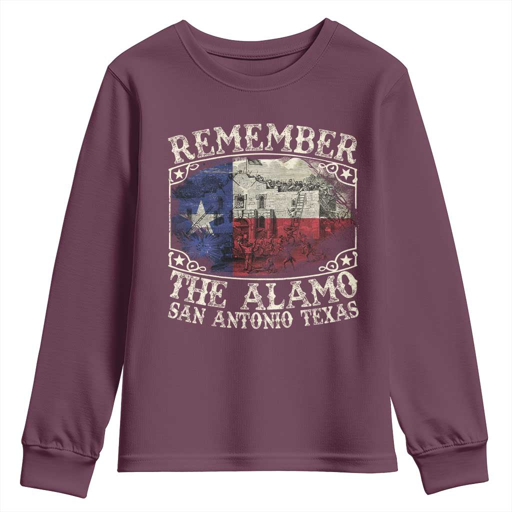 Texas Remember The Alamo Youth Sweatshirt San Antonio Alamo War Texan Flag History Lover