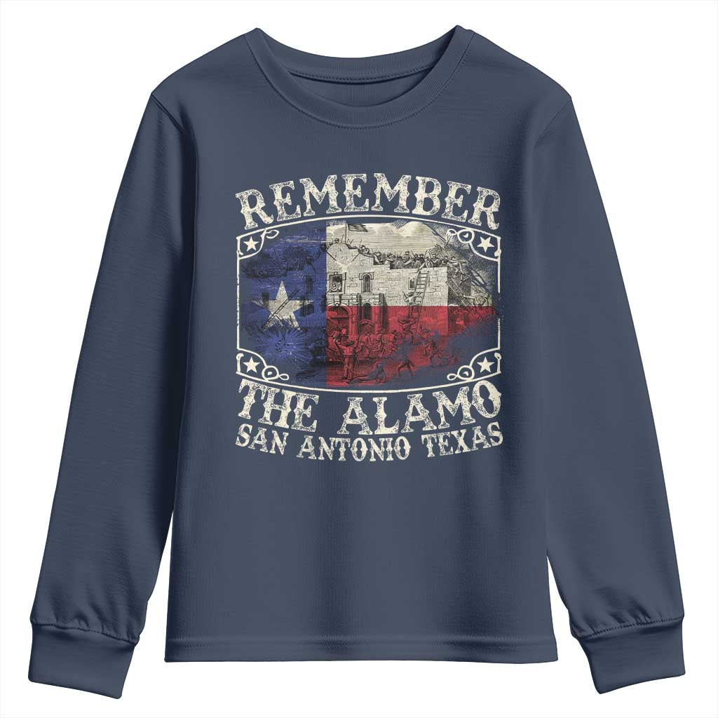 Texas Remember The Alamo Youth Sweatshirt San Antonio Alamo War Texan Flag History Lover