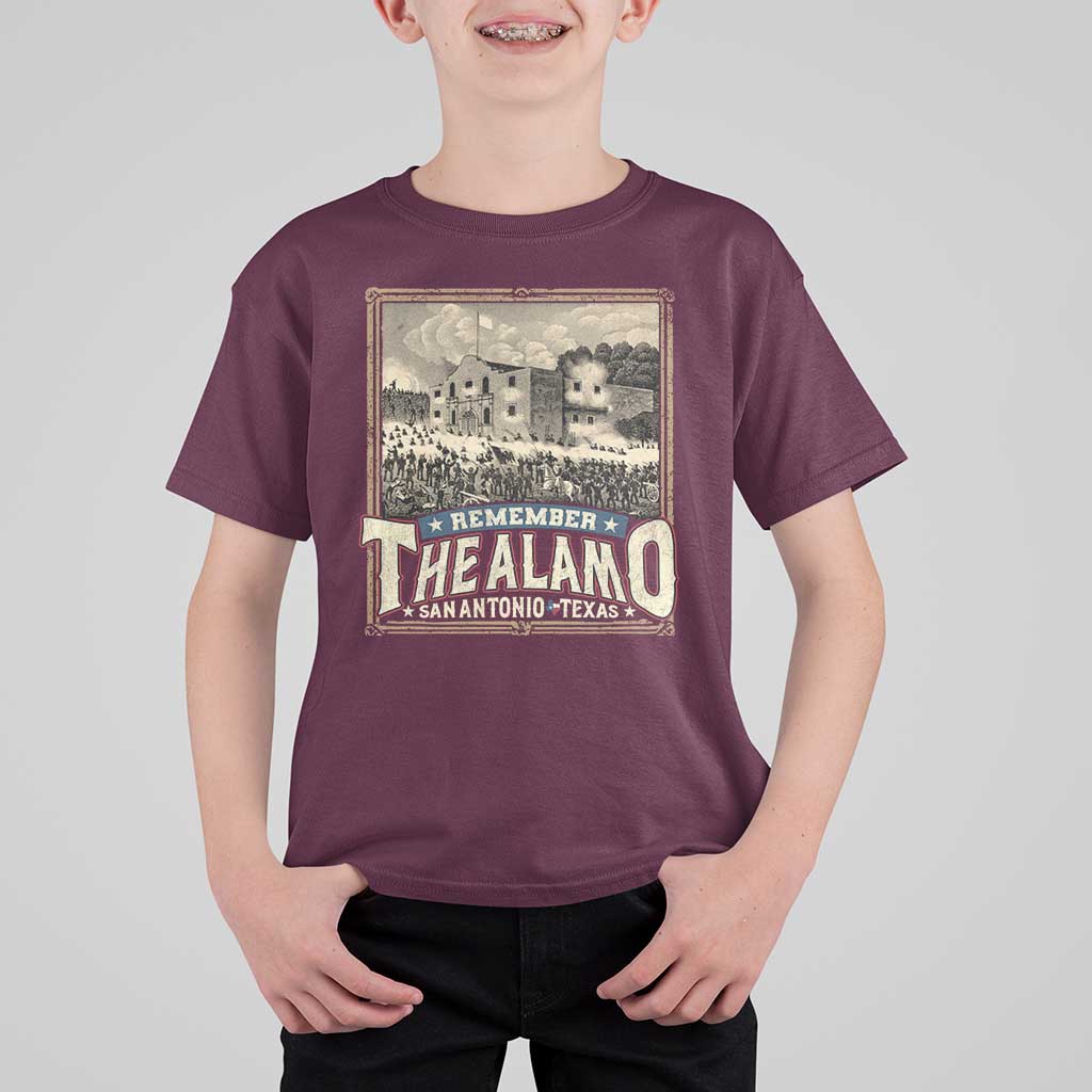 Texas Remember The Alamo T Shirt For Kid San Antonio Alamo War History Lover