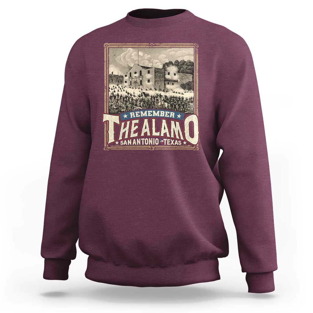 Texas Remember The Alamo Sweatshirt San Antonio Alamo War History Lover