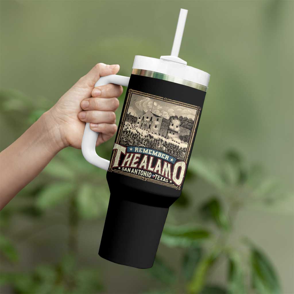 Texas Remember The Alamo Tumbler With Handle San Antonio Alamo War History Lover