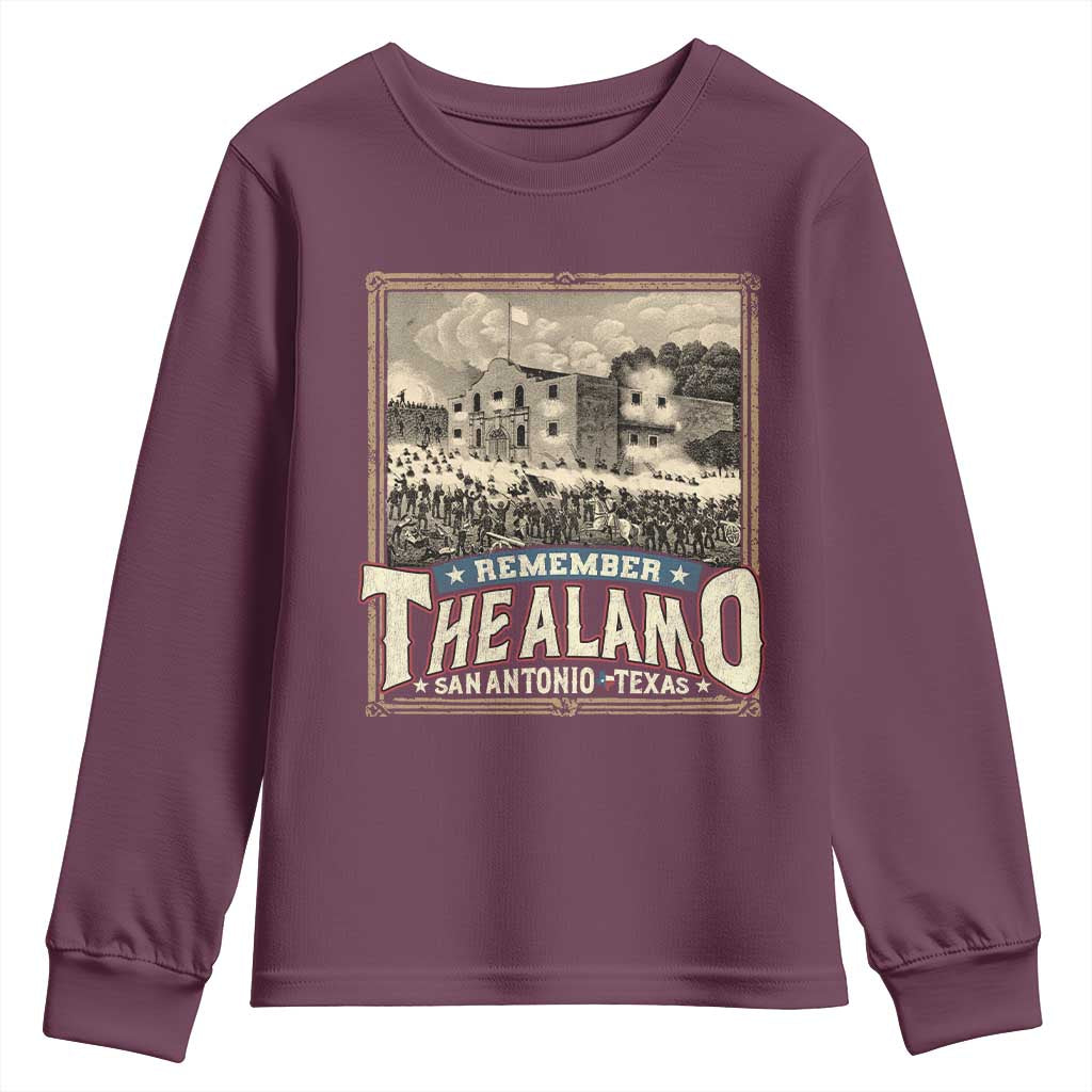 Texas Remember The Alamo Youth Sweatshirt San Antonio Alamo War History Lover
